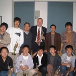 Neal Berntsen with trumpet faculty and students from the Beijing Middle School